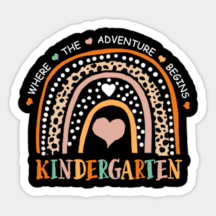 Leopard Rainbow Kindergarten Where The Adventure Begins Sticker